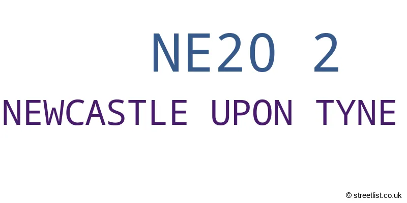 A word cloud for the NE20 2 postcode